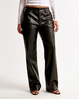 Curve Love Vegan Leather Low Rise Baggy Pant