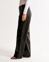 Curve Love Vegan Leather Low Rise Baggy Pant