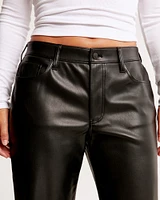 Curve Love Vegan Leather Low Rise Baggy Pant