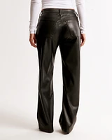 Curve Love Vegan Leather Low Rise Baggy Pant