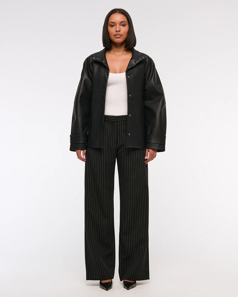 A&F Sloane Low Rise Tailored Wide Leg Pant