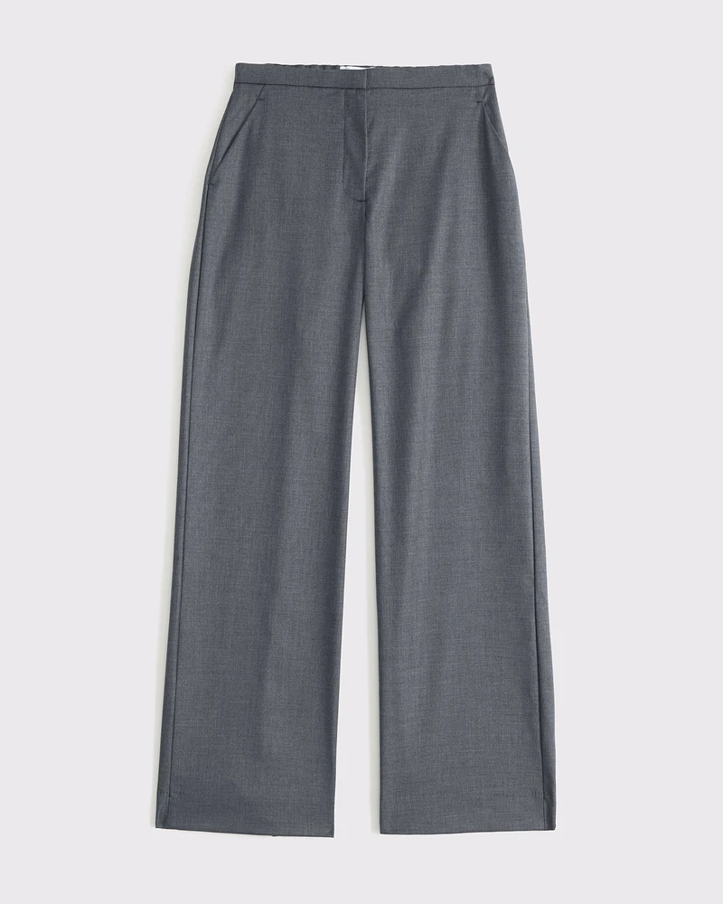 Low Rise Clean Tailored Wide Leg Pant