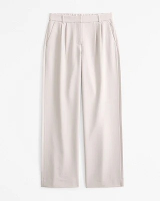 Curve Love A&F Sloane Low Rise Tailored Wide Leg Pant