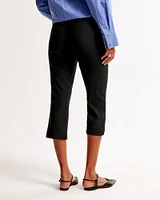 Mid Rise Tailored Capri Pant