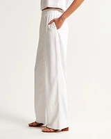 Linen Blend Pull-On Pant