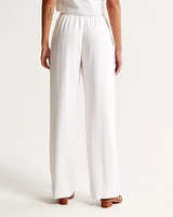 Linen Blend Pull-On Pant