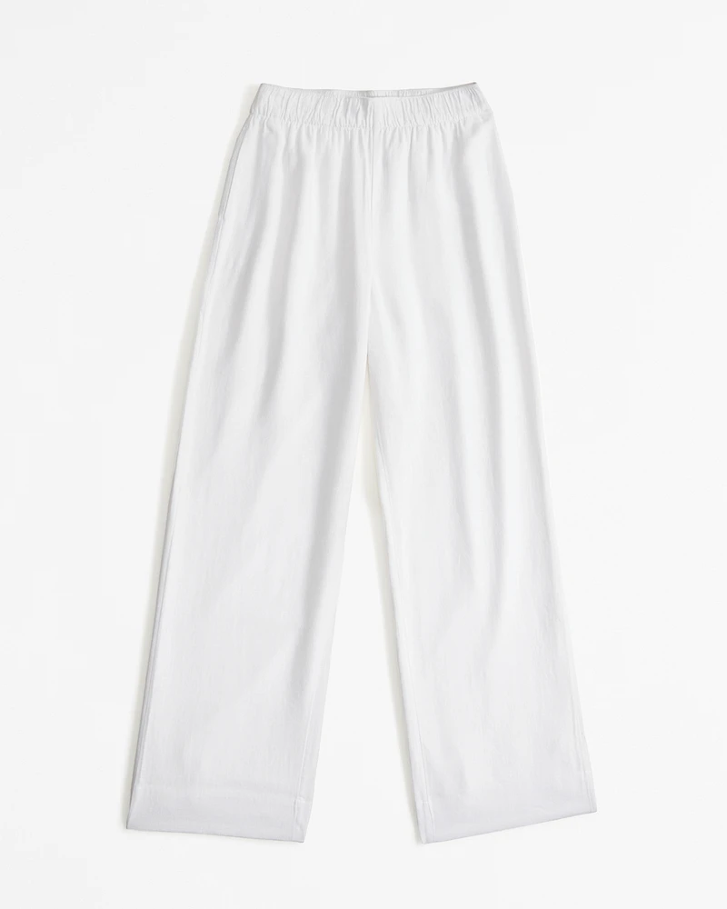 Linen Blend Pull-On Pant