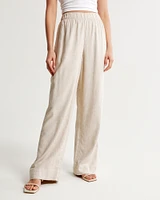 Linen Blend Pull-On Pant