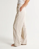 Linen Blend Pull-On Pant