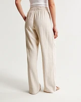 Linen Blend Pull-On Pant