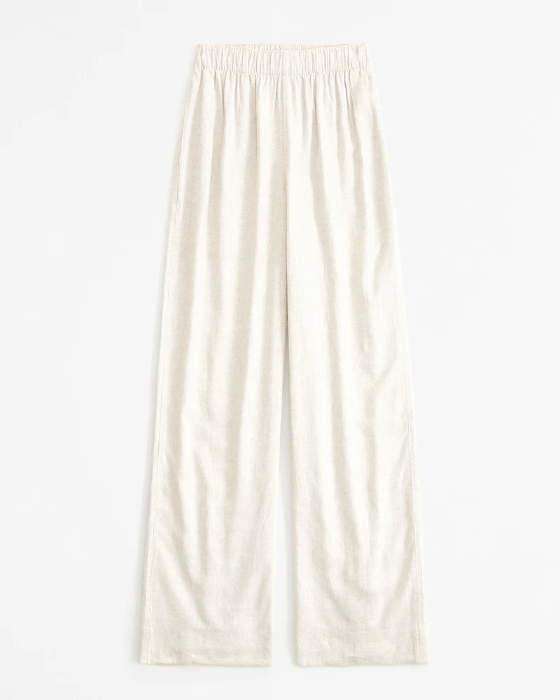 Linen Blend Pull-On Pant