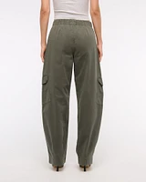 Mid Rise Barrel Cargo Pant