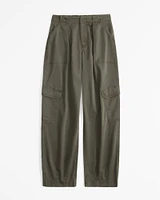 Mid Rise Barrel Cargo Pant