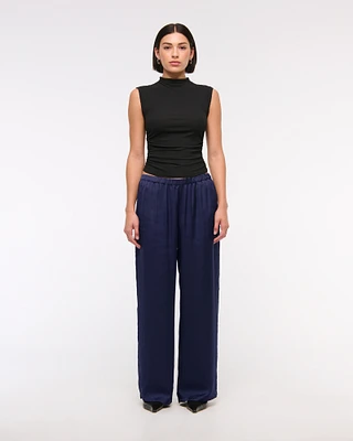 Satin Pull-On Pant