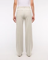 Mid Rise Tailored Straight Pant