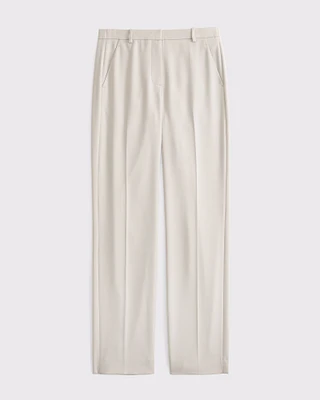 Mid Rise Tailored Straight Pant