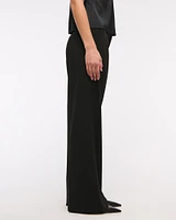 Mid Rise Tailored Wide Leg Pant