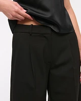 Mid Rise Tailored Wide Leg Pant