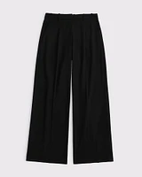 Mid Rise Tailored Wide Leg Pant