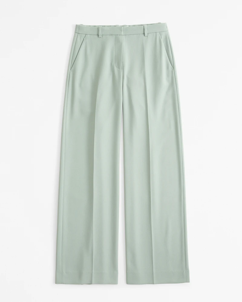 Low Rise Tailored Wide Leg Pant