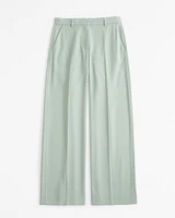 Low Rise Tailored Wide Leg Pant