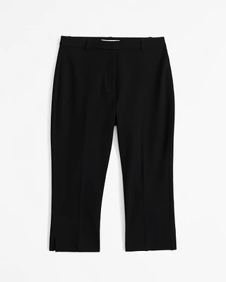 Curve Love Mid Rise Tailored Capri Pant