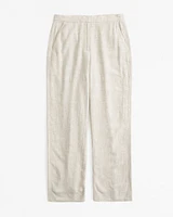 Curve Love Linen-Blend Tailored Straight Pant