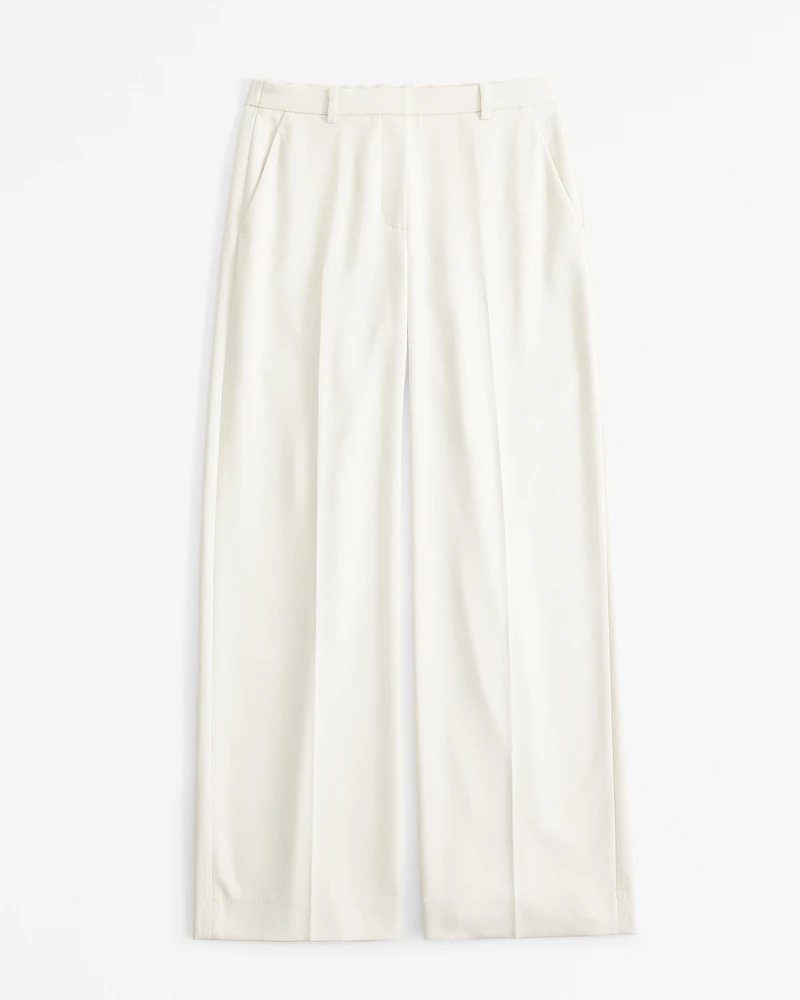 Low Rise Tailored Wide Leg Pant