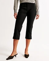 Mid Rise Tailored Capri Pant