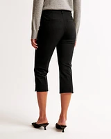 Mid Rise Tailored Capri Pant