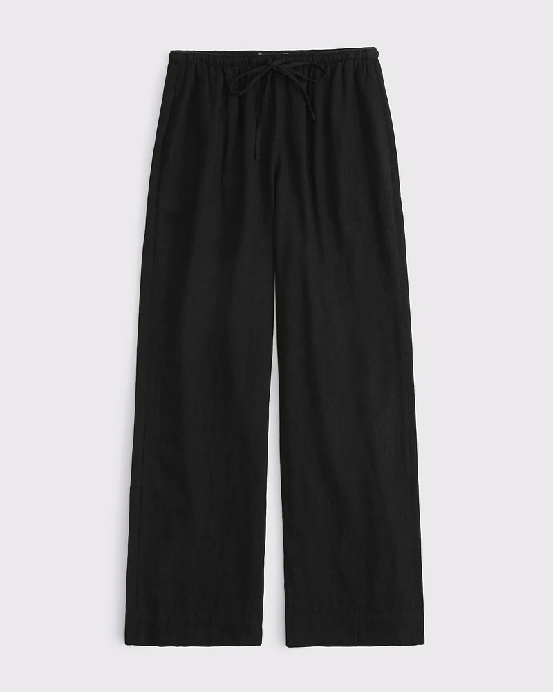 Linen Blend Pull-On Pant