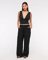 Textured Pull-On Pant