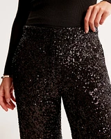 Low Rise Sequin Wide Leg Pant