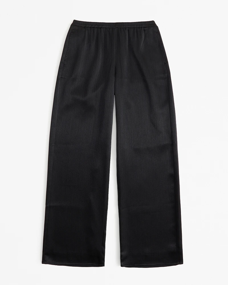 Satin Crinkle Pull-On Pant