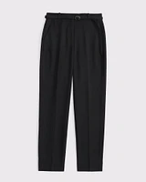 High Rise Belted Ankle Straight Pant