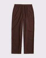 Straight Linen-Blend Pull-On Pant
