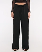 Drapey Wide Leg Pull-On Pant