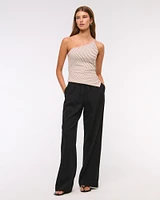 Linen-Blend Pull-On Pant