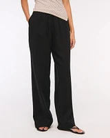 Linen-Blend Pull-On Pant
