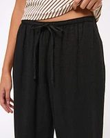 Linen-Blend Pull-On Pant