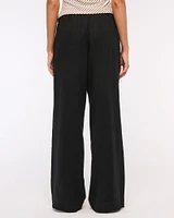Linen-Blend Pull-On Pant