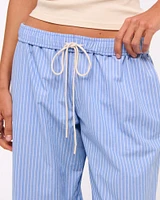 Poplin Wide Leg Pull-On Pant