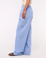 Poplin Wide Leg Pull-On Pant