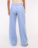 Poplin Wide Leg Pull-On Pant