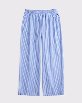Poplin Wide Leg Pull-On Pant