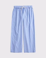 Poplin Wide Leg Pull-On Pant