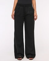 A&F Sloane Low Rise Tailored Linen-Blend Pant