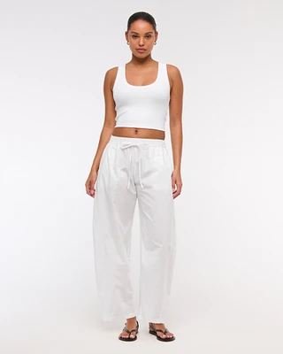 Poplin Barrel Pull-On Pant