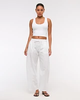 Poplin Barrel Pull-On Pant
