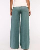 Premium Linen Tailored Ultra Wide Leg Pant
